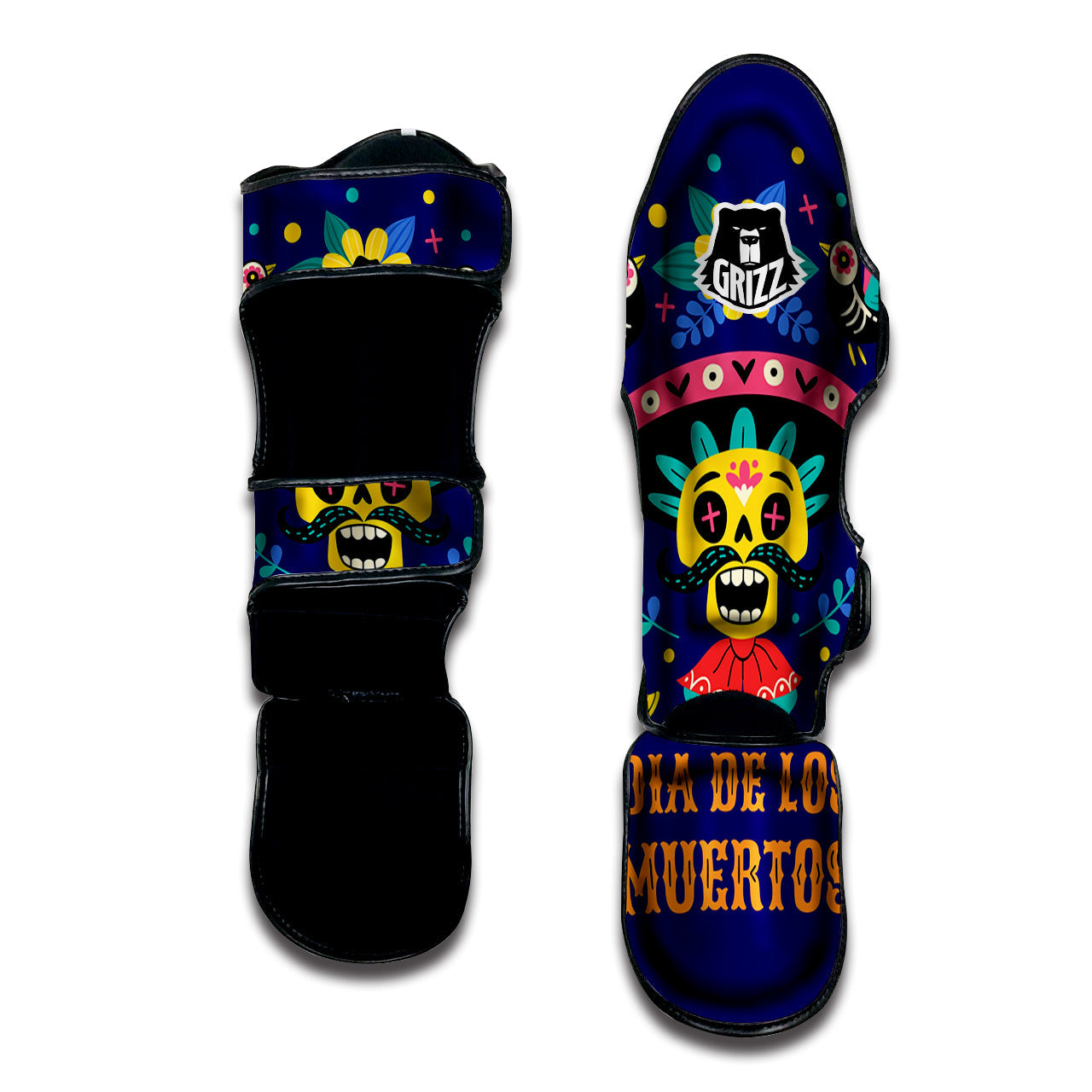 Day Of The Dead Cinco de Mayo Print Muay Thai Shin Guards-grizzshop