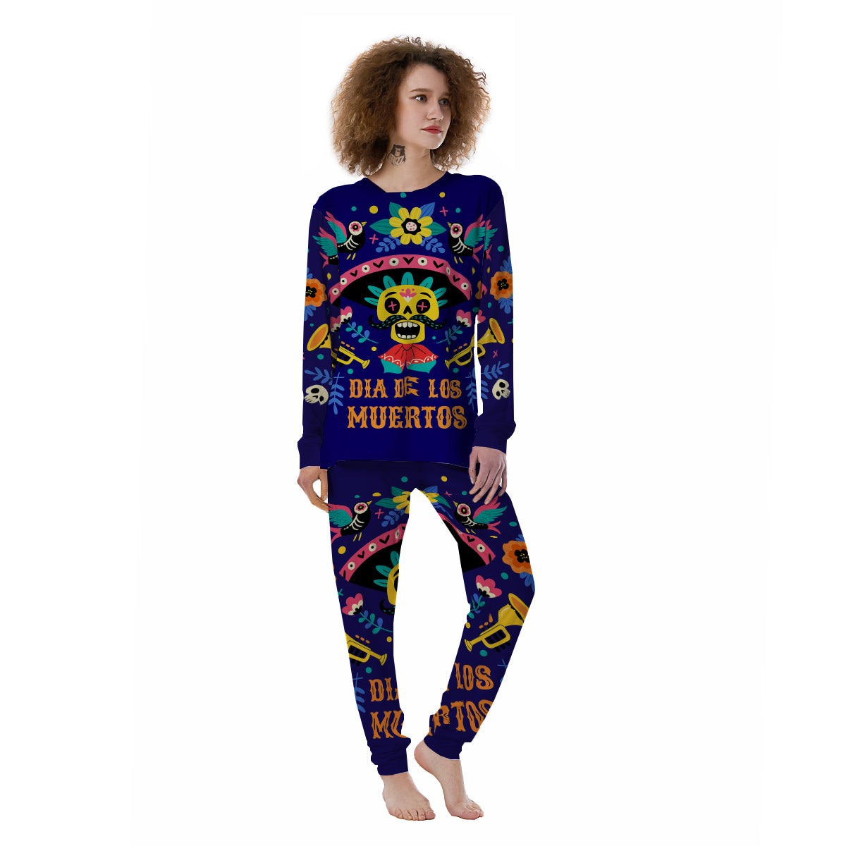 Day Of The Dead Cinco de Mayo Print Women's Pajamas-grizzshop