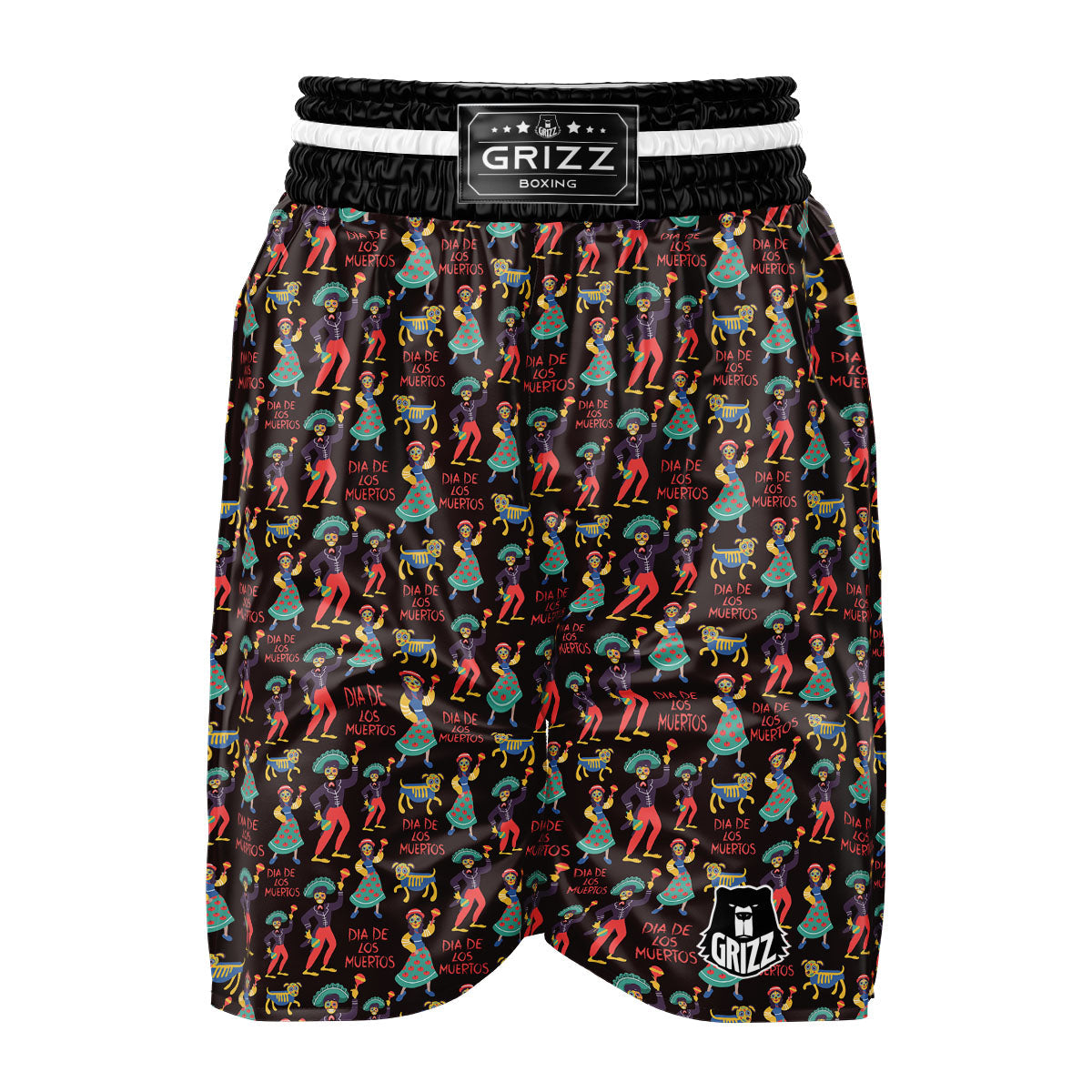 Day Of The Dead Dia De Los Muertos Print Pattern Boxing Shorts-grizzshop