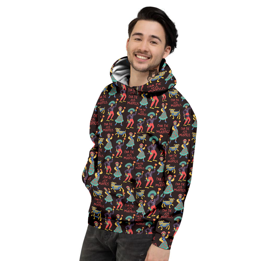 Day Of The Dead Dia De Los Muertos Print Pattern Men's Hoodie-grizzshop