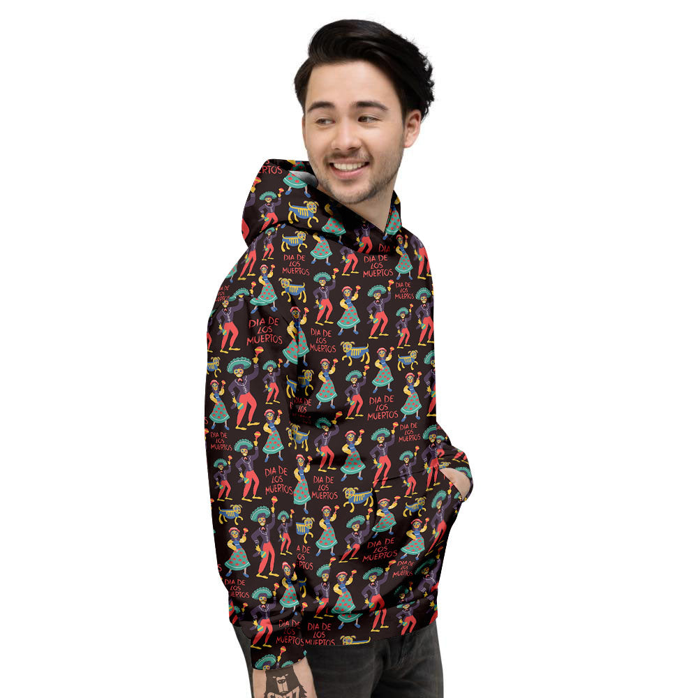 Day Of The Dead Dia De Los Muertos Print Pattern Men's Hoodie-grizzshop