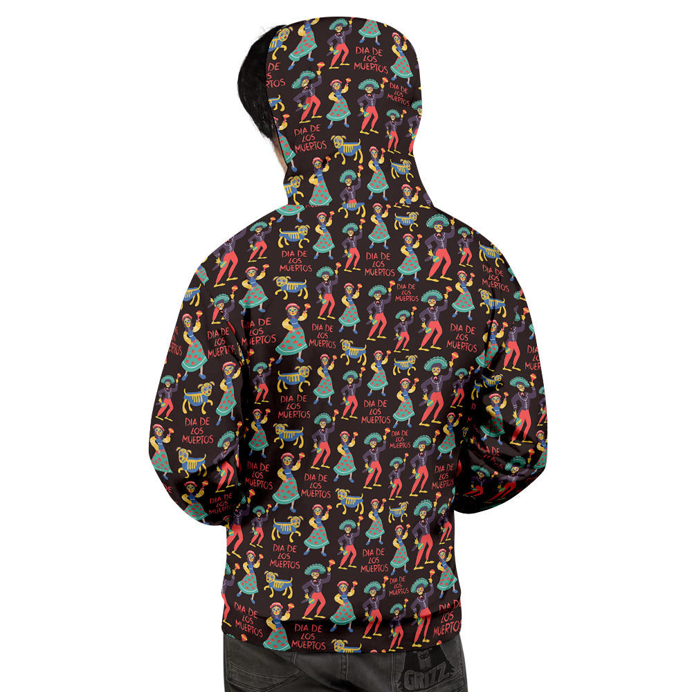 Day Of The Dead Dia De Los Muertos Print Pattern Men's Hoodie-grizzshop