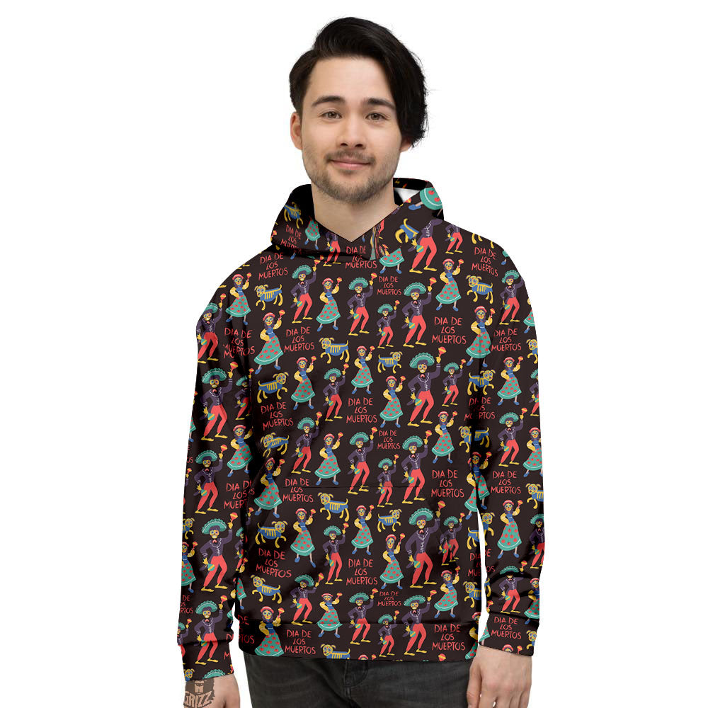 Day Of The Dead Dia De Los Muertos Print Pattern Men's Hoodie-grizzshop