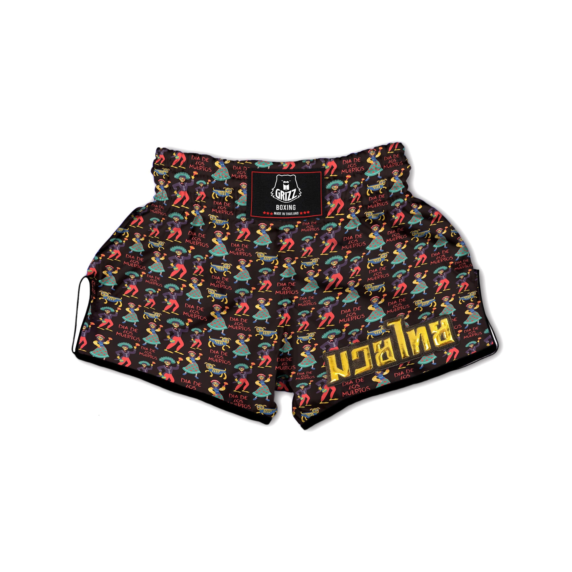 Day Of The Dead Dia De Los Muertos Print Pattern Muay Thai Boxing Shorts-grizzshop