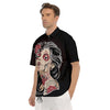 Day of The Dead Calavera Girl Print Men's Short Sleeve Shirts-grizzshop