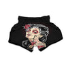 Day of The Dead Calavera Girl Print Muay Thai Boxing Shorts-grizzshop