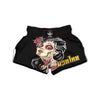 Day of The Dead Calavera Girl Print Muay Thai Boxing Shorts-grizzshop