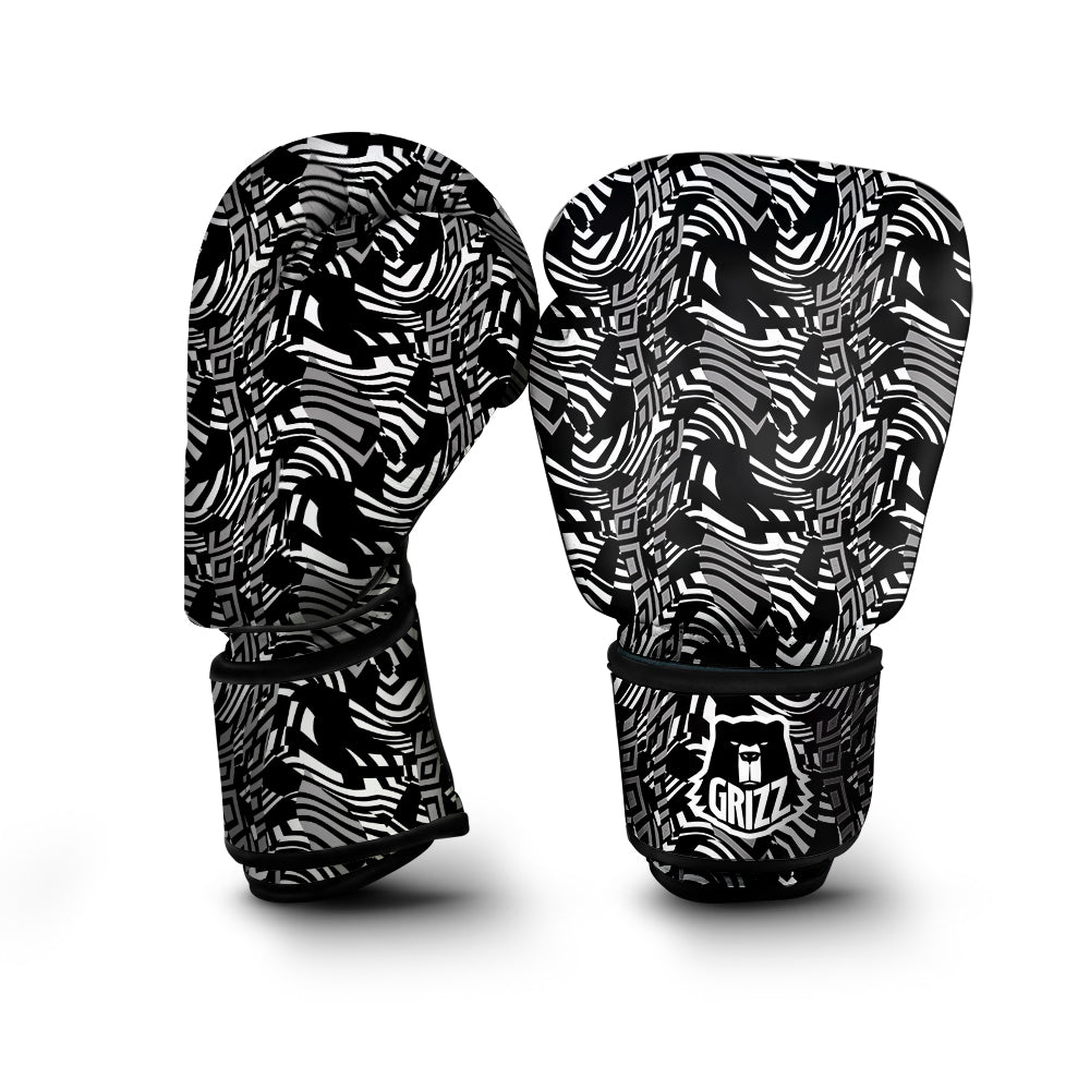 Dazzle Abstract Print Pattern Boxing Gloves-grizzshop