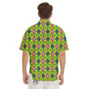 De Lis Mardi Gras Print Pattern Men's Short Sleeve Shirts-grizzshop