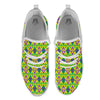 De Lis Mardi Gras Print Pattern White Athletic Shoes-grizzshop