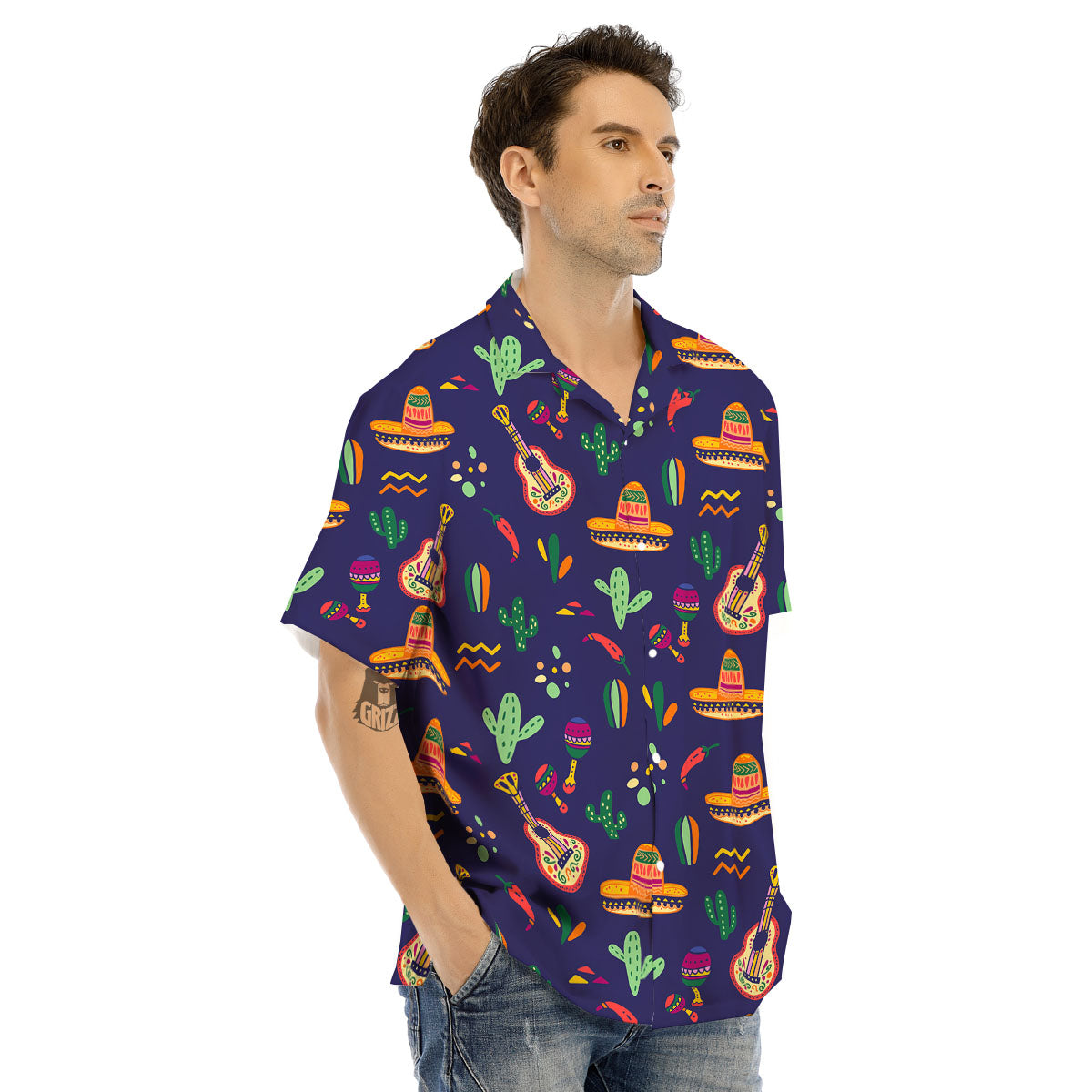 De Mayo Mexico Cinco Print Pattern Men's Hawaiian Shirt-grizzshop