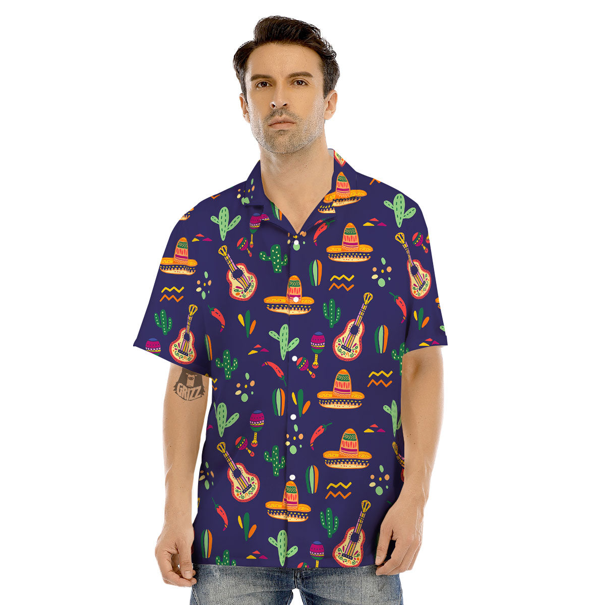 De Mayo Mexico Cinco Print Pattern Men's Hawaiian Shirt-grizzshop