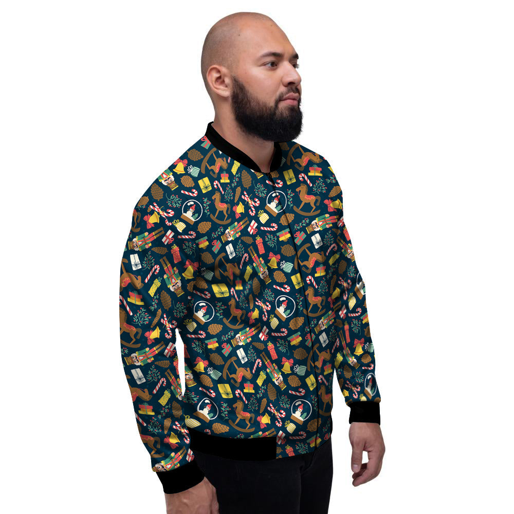 Decorations Christmas Print Pattern Men's Bomber Jacket-grizzshop