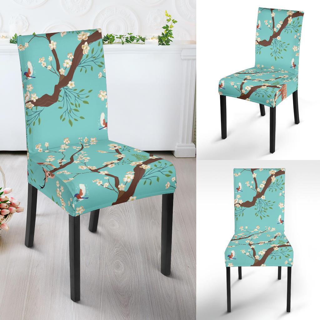 Deer Blossom Tree Pattern Print Chair Cover-grizzshop