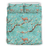 Deer Blossom Tree Pattern Print Duvet Cover Bedding Set-grizzshop