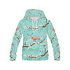 Deer Blossom Tree Pattern Print Women Pullover Hoodie-grizzshop