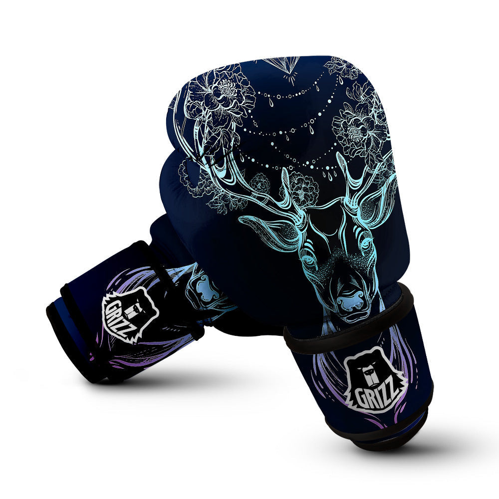 Deer Bohemian Spiritual Print Boxing Gloves-grizzshop