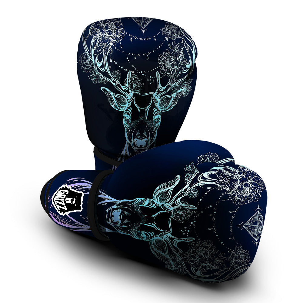 Deer Bohemian Spiritual Print Boxing Gloves-grizzshop