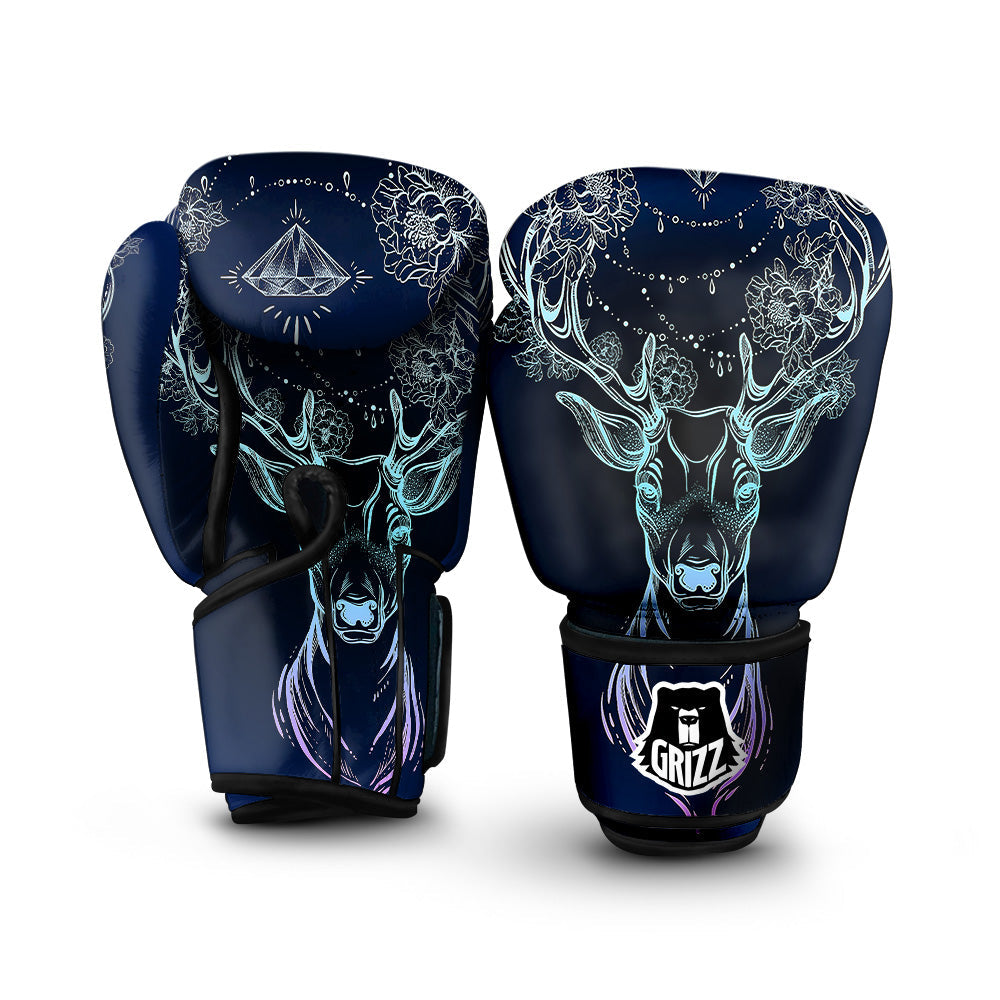 Deer Bohemian Spiritual Print Boxing Gloves-grizzshop