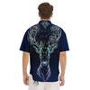 Deer Bohemian Spiritual Print Men's Short Sleeve Shirts-grizzshop