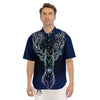 Deer Bohemian Spiritual Print Men's Short Sleeve Shirts-grizzshop