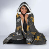 Deer Christmas Tree Pattern Print Hooded Blanket-grizzshop