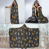 Deer Christmas Tree Pattern Print Hooded Blanket-grizzshop