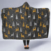 Deer Christmas Tree Pattern Print Hooded Blanket-grizzshop