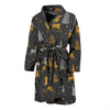 Deer Christmas Tree Pattern Print Men Long Robe-grizzshop