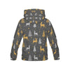 Deer Christmas Tree Pattern Print Men Pullover Hoodie-grizzshop