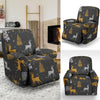 Deer Christmas Tree Pattern Print Recliner Cover-grizzshop