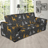 Deer Christmas Tree Pattern Print Sofa Covers-grizzshop