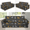 Deer Christmas Tree Pattern Print Sofa Covers-grizzshop