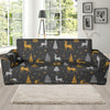 Deer Christmas Tree Pattern Print Sofa Covers-grizzshop