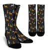 Deer Christmas Tree Pattern Print Unisex Crew Socks-grizzshop