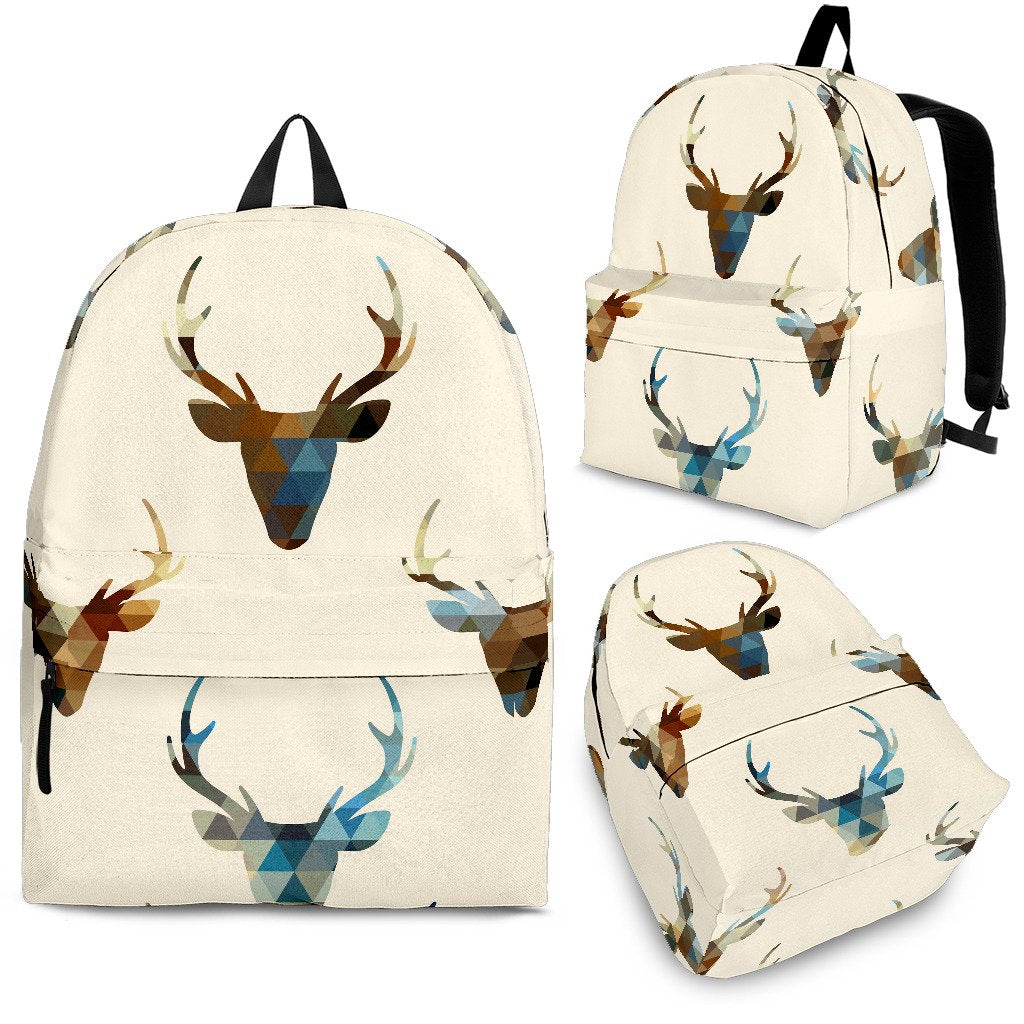 Deer Pattern Print Backpack-grizzshop