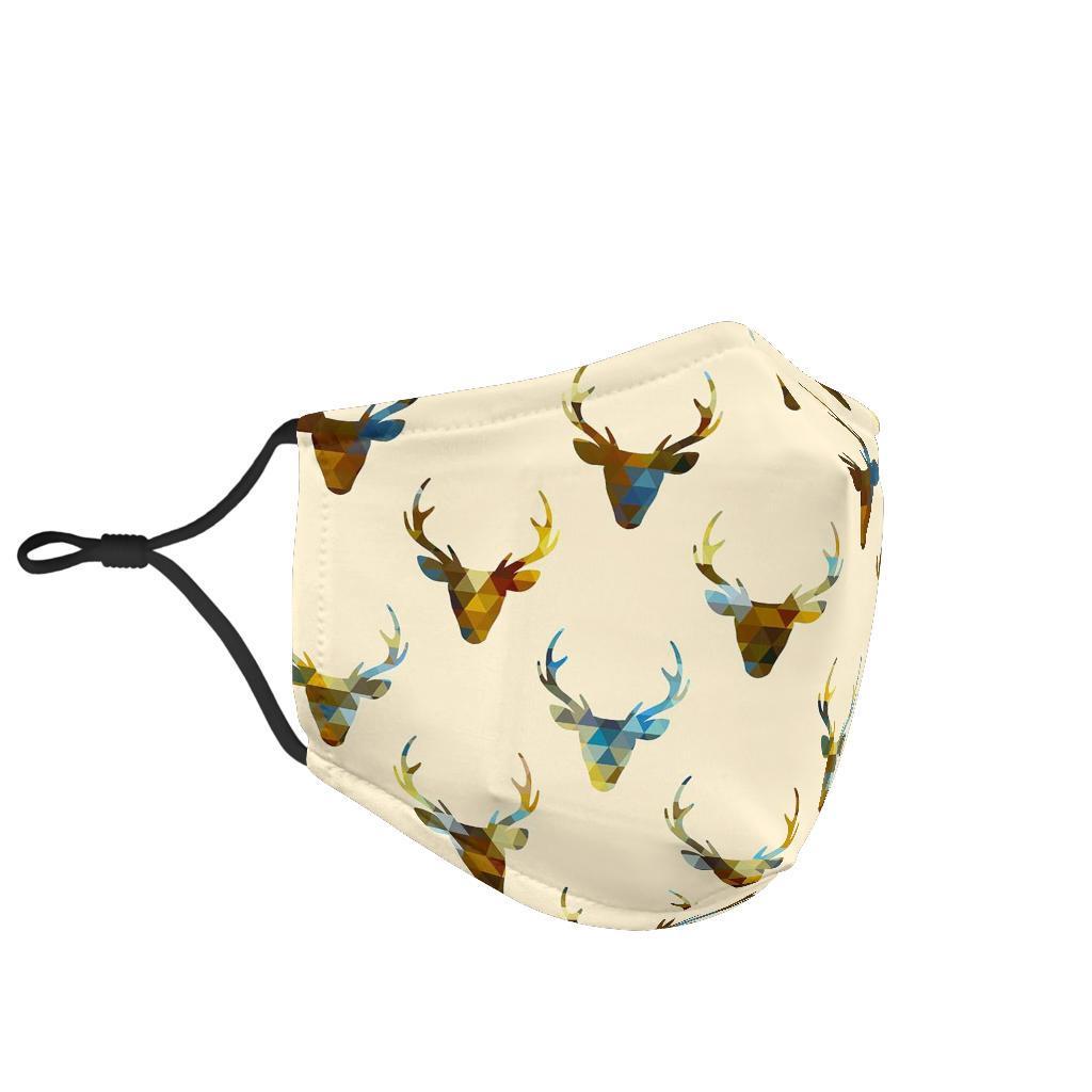 Deer Pattern Print Face Mask-grizzshop