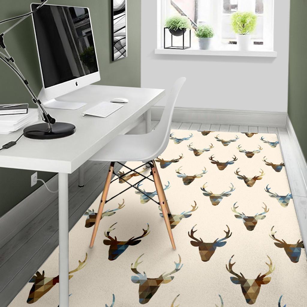 Deer Pattern Print Floor Mat-grizzshop