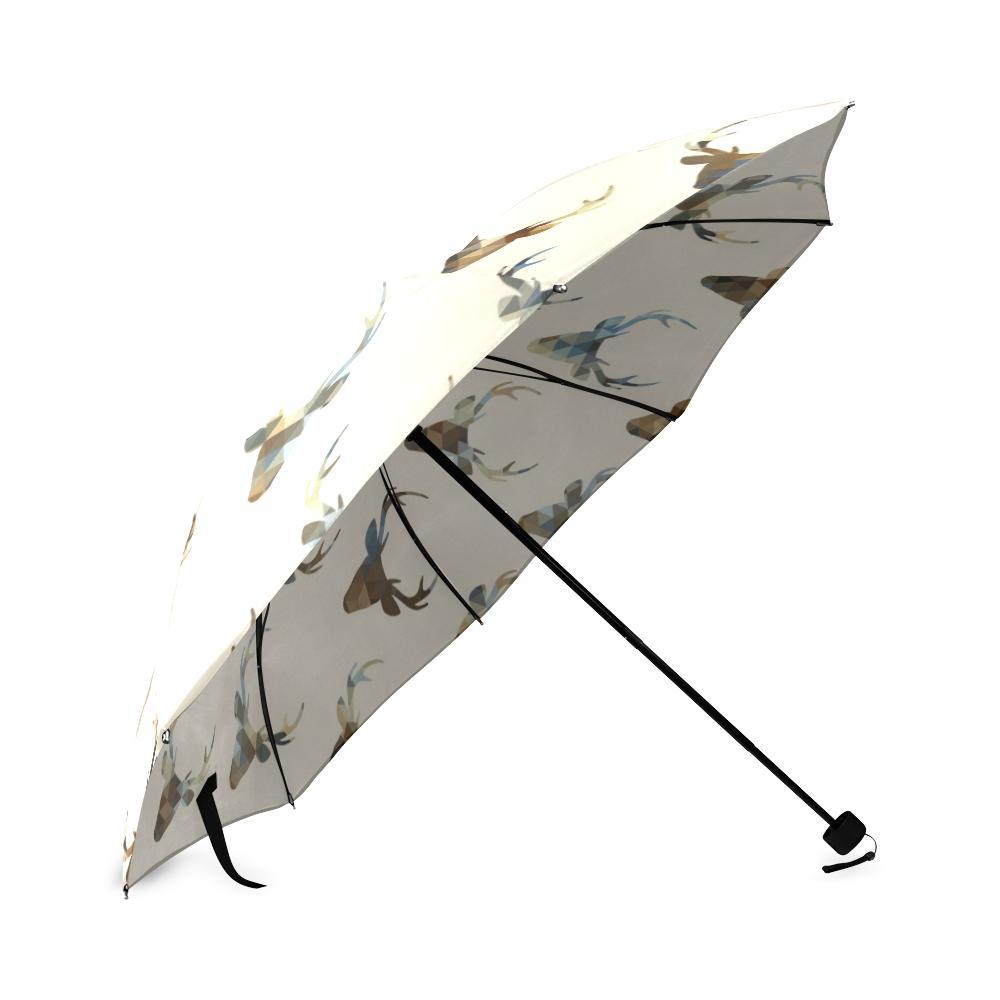 Deer Pattern Print Foldable Umbrella-grizzshop