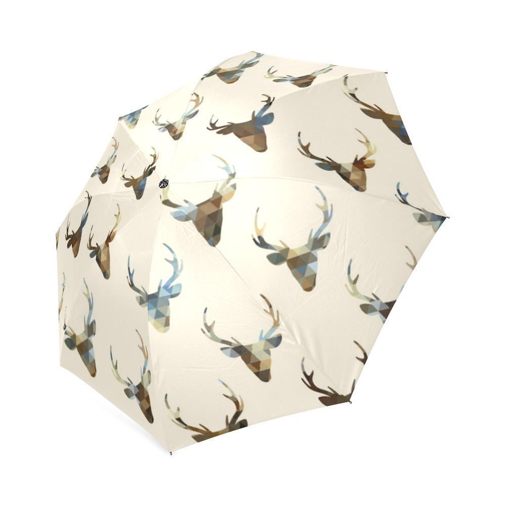 Deer Pattern Print Foldable Umbrella-grizzshop