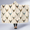 Deer Pattern Print Hooded Blanket-grizzshop