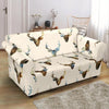 Deer Pattern Print Loveseat Cover-grizzshop