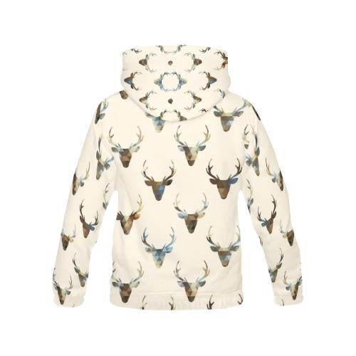 Deer Pattern Print Men Pullover Hoodie-grizzshop