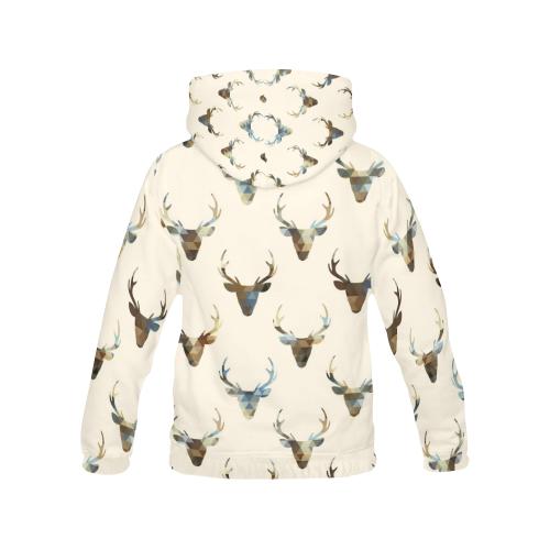 Deer Pattern Print Women Pullover Hoodie-grizzshop