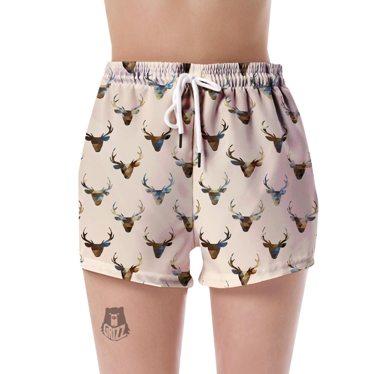 Deer Pattern Print Women's Shorts-grizzshop