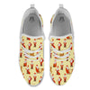 Deer Santa Claus Print Pattern White Athletic Shoes-grizzshop