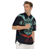 Demon Mask Japanese Print Men's Short Sleeve Shirts-grizzshop