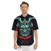 Demon Mask Japanese Print Men's Short Sleeve Shirts-grizzshop