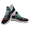 Demon Mask Japanese Print White Athletic Shoes-grizzshop