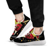 Demon Mask Red Japanese Print White Athletic Shoes-grizzshop